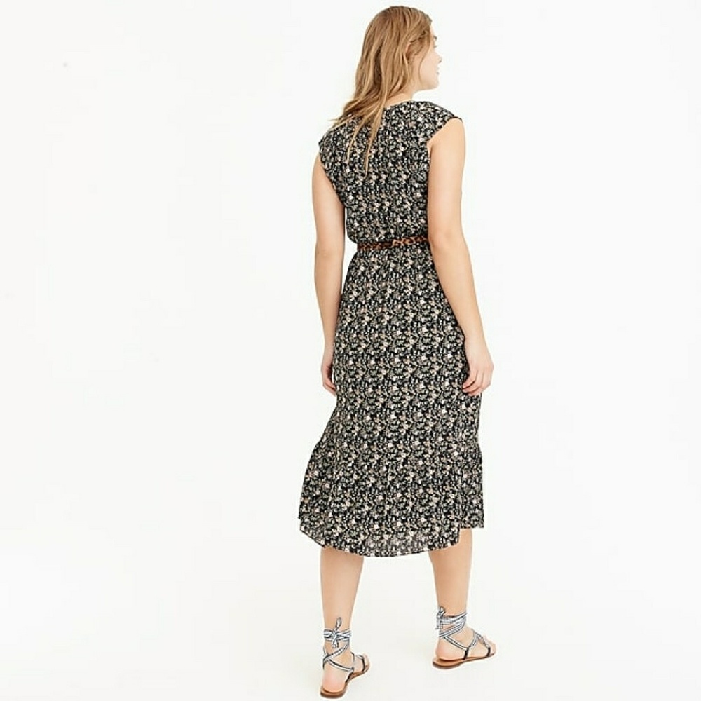 Mercantile cap-sleeve midi dress in superbloom - Picture 2 of 4